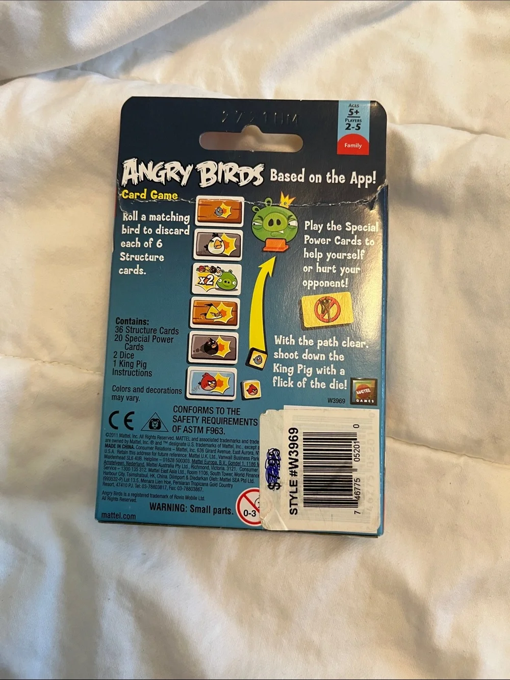 Mattel Angry Birds Card Game - Blue/Red/Green